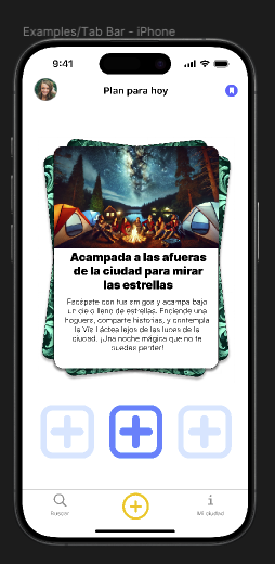 Vista principal con cartas de planes